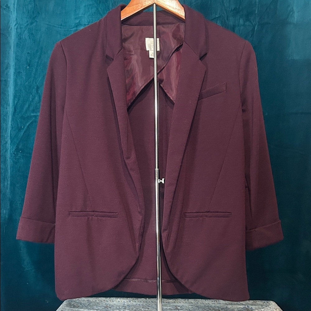 EUC LC Lauren Conrad Rich Burgundy Blazer